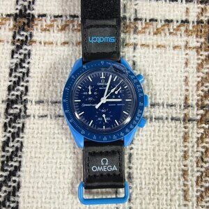 Swatch X Omega Bioceramic Moonswatch Mission To The Neptune Watch